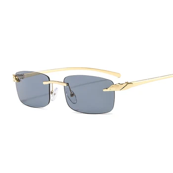 Luksus Gradient Square Solbriller Kvinder, Mode, Vintage Stil, Sol Briller, Mand Brand Designer Ocean Metal Uindfattede Oculos De Sol