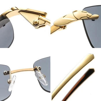 Luksus Gradient Square Solbriller Kvinder, Mode, Vintage Stil, Sol Briller, Mand Brand Designer Ocean Metal Uindfattede Oculos De Sol