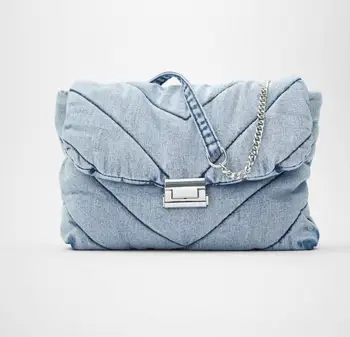Luksus designer jeans tasker kvinder denim kæde crossbody tasker til kvinder 2020 kvinders håndtasker skulder tasker messenger kvindelige