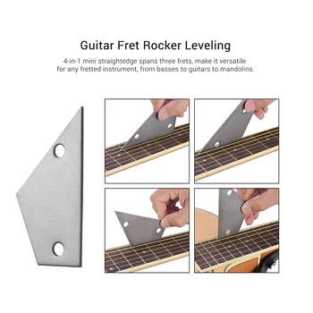 Luthier Guitar værktøjskasse 1pc Rustfrit Stål Guitar Ærgre Fil Fingerboard Vagt Guitar Ærgre Rocker Nivellering guitar tilbehør