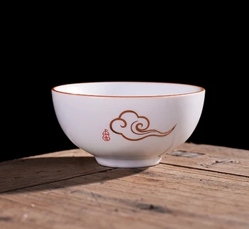 Lykke Fu Ord Porcelæn Te Kop Lovende Skyer Kinesisk Keramik Glas Vand Bambus Keramisk Glas Vand