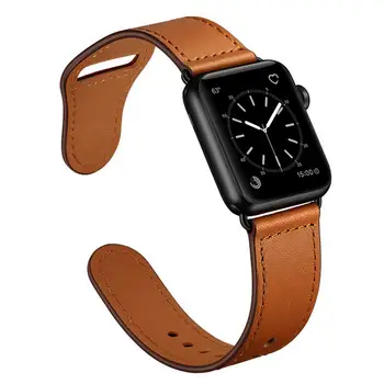 Læder Rem til apple ur band 44mm 38mm 40mm 42mm læder bælte smartwatch håndleddet for iwatch serie 5 4 3 6 SE