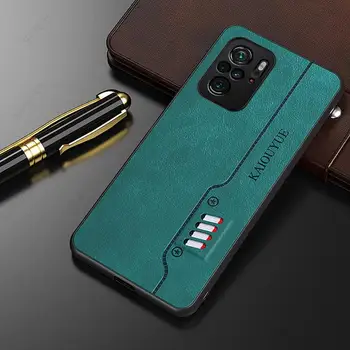 Læder Soft Phone Case For Xiaomi Redmi Note 10 Pro 9S K40 9T Mi 11 Lite 10T Poco F3 M3 X3 Pro Stødsikkert Dække Tilbage