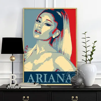 Lærred Maleri Farverige Ariana Grande Musik Stjerne Sanger Sexet Plakat og Print Væg Kunst, Billeder, Bar Cafe Home Decor Vægmaleri