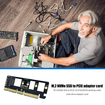M. 2 NVME SSD til PCIE 3.0 x 4 x 8 x 16 adapterkort, Harddisk Udvidelse Konverter Kortet for 2230/2242/2260/2280 SSD