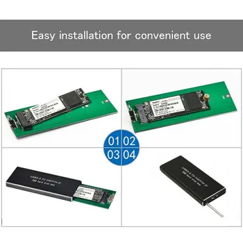 M2 SSD Tilfælde Kabinet NGFF Sag til M. 2 SSD-Adapter, USB 3.0 og SATA-Eksterne SSD Converter Caddie 6 gbps For 2230/2242/2260/2280