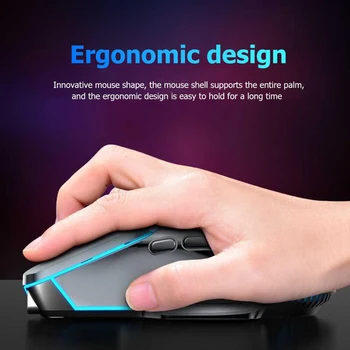 M215 trådløse mus Xinmeng tasten 6 genopladelige bærbare desktop-computer 2,4 G mekaniske mus gaming mus høj følsomhed