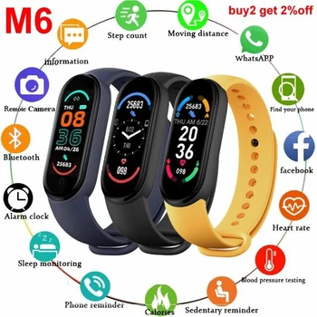 M6 Smart Ur Mænd Kvinder smart band Bluetooth Smartwatch puls, Trænings-og Tracking-Sports Armbånd Til Apple Xiaomi Android