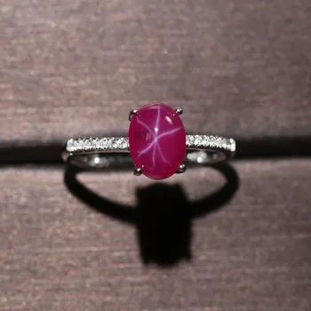 MDINA Enkle design skabt starlight ruby smykker sæt øreringe og ring med 925 sterling sølv fine smykker fremme