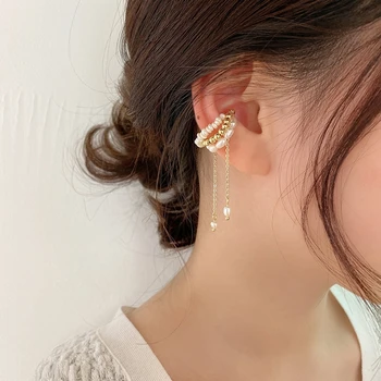 MENGJIQIAO koreanske Søde Elegante ferskvandsperle Magnet Øre Clips For Kvinder Mode-Ingen Piercing Falske Brusk Øre Smykker Gaver