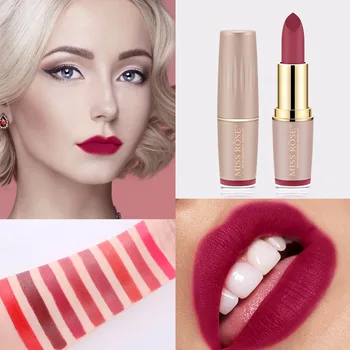 MISS ROSE Brand Læift på Læberne Kosmetik Fugtighedscreme Let at Bære Pigmenter Vandtæt Velvet Matte Lip Stick Batom Makeup