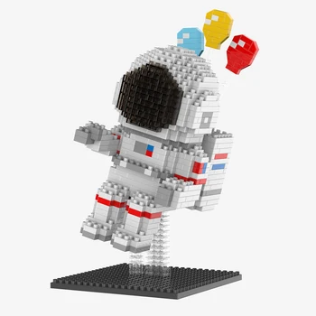 MOC 736pcs Astronaut Micro byggesten Spaceman Tal Kosmonaut Diamant Mini Mursten Legetøj Til Børn gaver