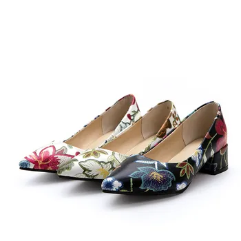 MORAZORA 2020 stor størrelse 33-46 fashion kvinder pumper tykke hæle spids tå damer sko 3 farver lavvandede enkelt sko