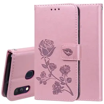 Magnetisk Flip taske Til Samsung Galaxy A40 40 Case Cover Læder Tegnebog Kortholderen Reol PU Står Wallet Cover
