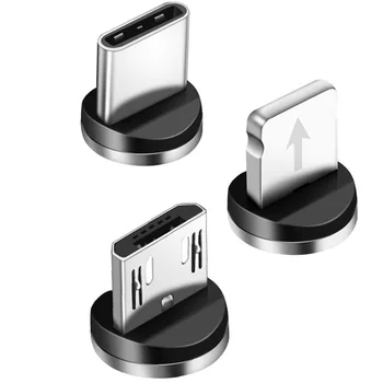 Magnetisk Mikro-USB-Kabel Type C Magnetisk Ladning Oplader Kabel til iPhone Huawei, Samsung Android Mobiltelefon, kabel-1m