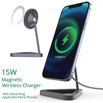 Magnetisk Trådløse Magsafe Oplader Til iPhone 12 Pro/12 Hurtige Trådløse Opladning til Samsung S21 360 Graders Justerbar telefonholder