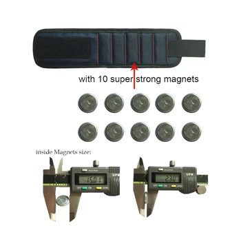 Magnetisk Værktøj Bælter Magnetiske Armbånd Stærke Magneter til at Holde Skruer, Søm, Skruer Boret Egnet til DIY