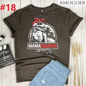 Mamasaurus T-Rex Dinosaur Print T-shirts Kvinder Sommeren Graphic Tee Æstetisk-Shirts Til Kvinder Casual kortærmet dame Toppe