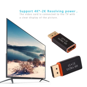 Mandlige og Kvindelige Adaptere 4K Ultra HD 3D Forgyldt Display Port til HDMI Konverter DP-til-HDMI Adapter .
