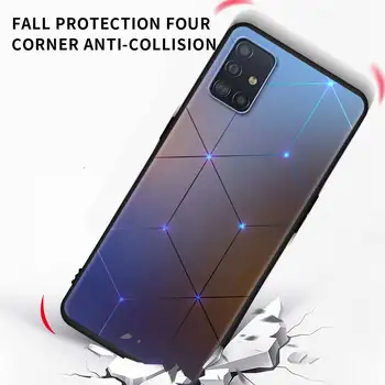 Marmor Geometrisk Figur Tilfældet For Samsung Galaxy A51 A71 A21s A31 A12 A41 A11 A72 A52 A32 5G A01 A91 A21 Sort Shell Telefon Covers
