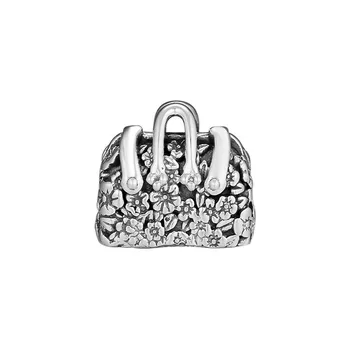Mary Bag Charm Perler, Charms til Armbånd Kvinder Sterling Sølv 925 Smykker Bane CZ Mode, DIY Perler til smykkefremstilling
