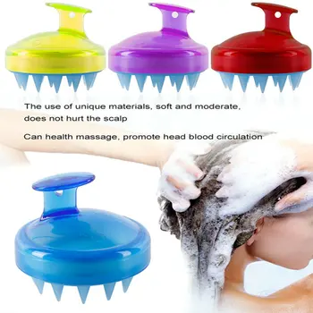 Massage Shampoo Børste Silikone Hoved Krop Hovedbunds Massage Børste, Kam Hårvask Kam Bruser Badekar Børste