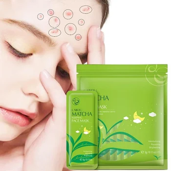Matcha Grøn Mudder Ansigt Maske Anti Wrinkle Night Facial Pakker Mørk Cirkel Fugter Anti-Aging Kridtning Maske ansigtspleje 5pcs