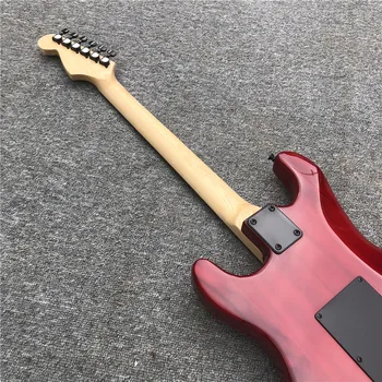Materiel, elektrisk guitar 39 i, tomat røræg farve, høj glans 6-string fransk Tung krop elektrisk guitar