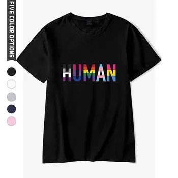 Menneskelig Kærlighed Vinder LGBT-Regnbuen Lesbiske, Bøsser T-shirt Mode Mænd, Kvinder t-Shirt Korte Ærmer Cool Sjove T-shirts Sort Hvide Toppe