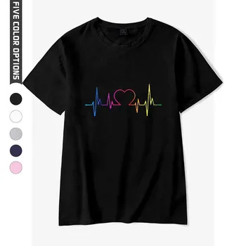 Menneskelig Kærlighed Vinder LGBT-Regnbuen Lesbiske, Bøsser T-shirt Mode Mænd, Kvinder t-Shirt Korte Ærmer Cool Sjove T-shirts Sort Hvide Toppe