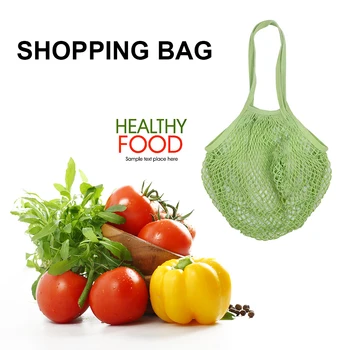 Mesh Shopping Taske Genanvendelige String Frugt Opbevaring Håndtaske Totes Kvinder Shopping Mesh Net Vævet Taske Shop Købmand Tote