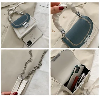 Messenger Taske Læift Mini Taske Taske Kvindelige 2021 koreansk Mode Kontrast Farve Bærbare Lille Torv Bag Wild Enkelt tasker