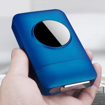 Metal Cigaret Sag Box med USB-Elektronisk Lighter Tobak Opbevaring Tilfælde, cigaretholder Elektriske Plasma-Bue Lighter Gadgets