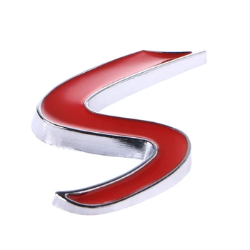 Metal Rød S Bil Hale Logo Badge Decal Sticker til bmw Mini Cooper