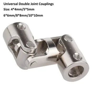 Metal Universal Joint Cardan Gimbal Koblinger 4*4mm/5*5 mm/6*6mm/8*8 mm/10*10mm til RC Model Bil, Båd Med M3/M4-Skrue
