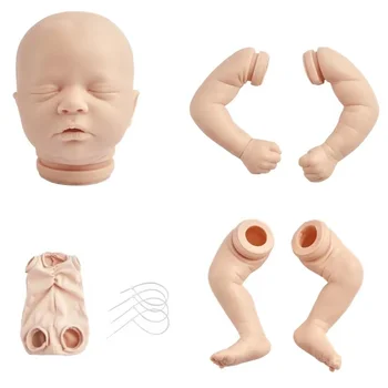 Miaio Reborn Baby Doll 18.5 Cm Naturtro Nyfødte Baby Skya Vinyl Umalet Ufærdige Dukke Dele DIY Blank Dukke Kit