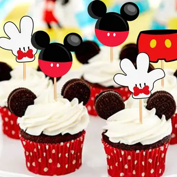 Mickey Mouse Baby Shower Fest Dekoration Børn Fødselsdagsfest Disponibel Part Forsyninger Mickey, Minnie Kage Udsmykning