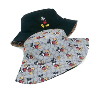 Mickey Mouse Mickey tegnefilm fisherman ' s hat Mickey Mouse print søde dobbelt blød folde bassin hat solhat munden caps kvinder hat