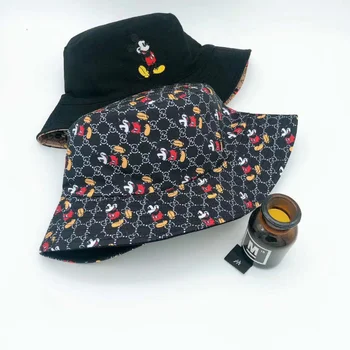 Mickey Mouse Mickey tegnefilm fisherman ' s hat Mickey Mouse print søde dobbelt blød folde bassin hat solhat munden caps kvinder hat