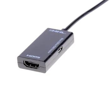 Micro USB til HDMI HD Adapter kabel Mandlige og Kvindelige 1080P HD HDMI-Audio-Video-Kabel MHL Converter til TV, PC, Bærbar computer