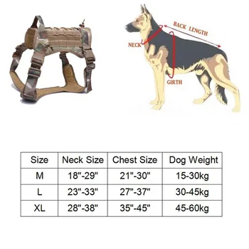 Militære Pet Veste Dog Taktiske Sele Justerbar Nylon Seler Udendørs Træning Forsyninger Mellemstore Og Store Hunde German Shepherd