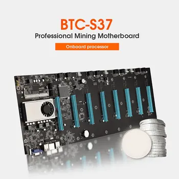 Miner Bundkort Btc-s37 CPU-8 Video Card Slot DDR3 Hukommelse er Integreret Bitcoin Crypto Etherum Minedrift Støtte 1066/1333/1600mhz