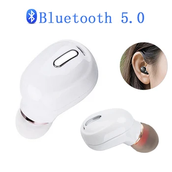 Mini Bluetooth 5.0 Hovedtelefoner, Trådløse Hovedtelefoner, Håndfri Stereo Lyd Hovedtelefoner Sport Earbuds Med Mic In-Ear Usynlige Ørepropper