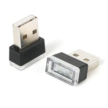 Mini-USB-LED Bil Lys Auto Interiør Atmosfære Lys Dekorativ Lampe nødbelysning PC Auto Farverige Lys Bil Tilbehør