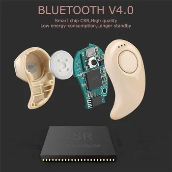 Mini Wireless Bluetooth-Hovedtelefonerne i Øret Sport med Mikrofon Håndfri Headset Ørepuder for Alle Telefon For Huawei Xiaomi Android Samsung