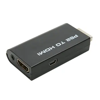 Mini til PS2 til HDMI Konverter Video Adapter med 3,5 mm Audio Output for HDTV-PC ' en Understøtter Plug And Play