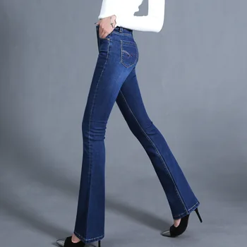 Mode Vintage Jeans til Damer Miniature Klokke Bunde Bukser, Jeans Midrise Bukser Sexet, Street Wear til Kvinder 2021