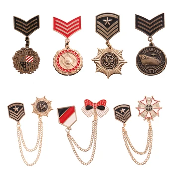 Mode broche breastpin Order of Merit college hæren rang af metal badges applikation til tøj HAN-2685