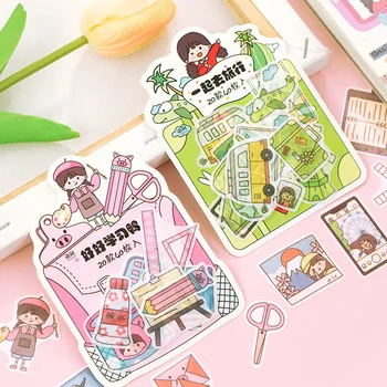 Mohamm 40Pcs Piggy Girl-Serien Søde Klistermærker Udsmykning Scrapbooking Papir Kreative Stationære skoleartikler