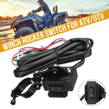 Motorcykel, ATV/UTV Winch Rocker Switch Styret styreledning Elektrisk Spil Tilbehør 2,5 m
